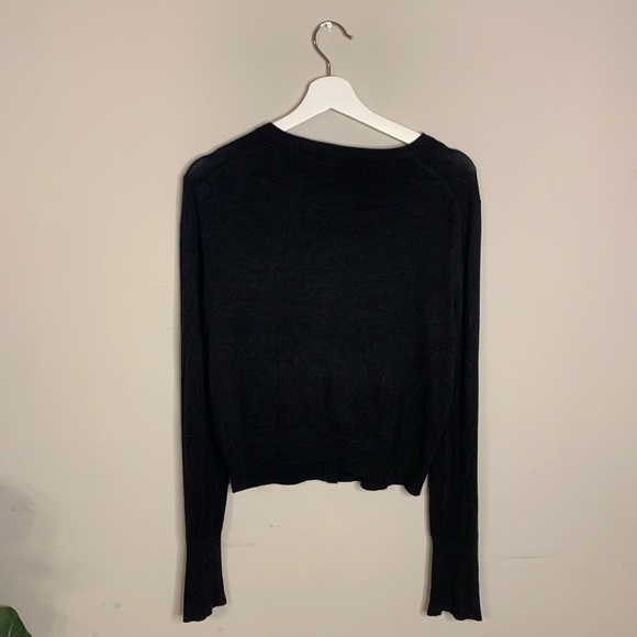 Zara Knit Black Cardigan with Gold Buttons - Picture 6 of 9